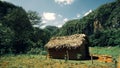 Rural Cottage under the mountains of Vinales, Cuba Royalty Free Stock Photo