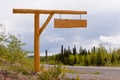 Rural country road driveway wooden sign board Royalty Free Stock Photo