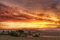 Rural countryside at sunrise