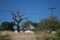 Rural Countryside Roundhouses in Kachikau, Botswana, Africa