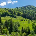 Rural courtyard on a hill Royalty Free Stock Photo