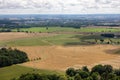 Rural Czech landscape near Pardubice, view from castle Kuneticka Hora