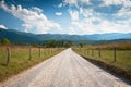 Rural Dirt Road Farm Landscape in Cades Cove Royalty Free Stock Photo