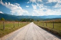 Rural Dirt Road Farm Landscape in Cades Cove