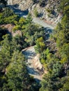 Rural dirt road in the mountains, Troodos, Cyprus Royalty Free Stock Photo