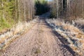 Rural dirt road and rime Royalty Free Stock Photo
