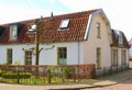 Rural Dutch home with garden and an linden-tree, Eemnes, Netherlands Royalty Free Stock Photo