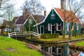 Rural Dutch scenery in Zaanse Schans village