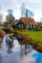 Rural Dutch scenery in Zaanse Schans village