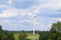 Rural Eifel with wind power plants Royalty Free Stock Photo