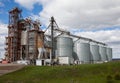 Rural elevator on field in Russia.