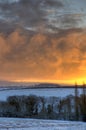 Rural England in winter Royalty Free Stock Photo