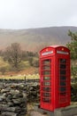 Rural English phone box Royalty Free Stock Photo