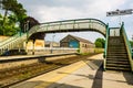 Rural english style Cark railway station schedule local tourism industry on