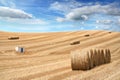 Rural field after season crop