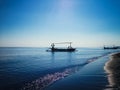 Rural Fishing Beach In The Clear Blue Sky Scenery In The Morning At The Village Royalty Free Stock Photo