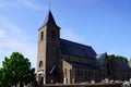 Rural Flanders, Ottergem Saint Paul\'s Conversion Church and grave yard Royalty Free Stock Photo