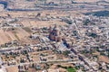Rural Gozo island as seen from above. Aerial view of Gozo, Malta. The Rotunda of Xewkija, Casal Xeuchia is the largest in Gozo Royalty Free Stock Photo