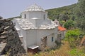 Rural greek white chapel on samos Royalty Free Stock Photo
