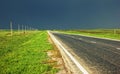 Rural highway before the storm