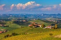 Rural house on the hill among vineyards. Royalty Free Stock Photo