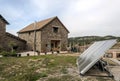 Rural house with solar panel