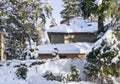 Rural house in winter