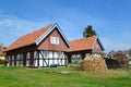 Rural houses in Nida, Lithuania Royalty Free Stock Photo