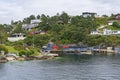 Rural houses of Norwegian village, Lysefjord, Norway