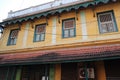 Rural India - colorful house with multiple windows in a village in India