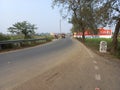 road passing through a village in rural India