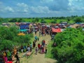 Rural Indian Village Fair, People Gathered To Celebrate Annual Fair At Nag Devta Temple In Gujarat ,