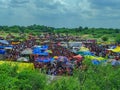 Rural Indian Village Fair, People Gathered To Celebrate Annual Fair At Nag Devta Temple In Gujarat ,