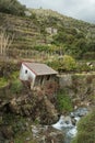 Deserted rural house ruin