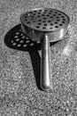 Rural kitchen utensil - strainer on the table. Royalty Free Stock Photo