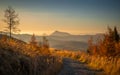 Rural landscape with dirt road Royalty Free Stock Photo