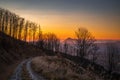 Rural landscape with dirt road Royalty Free Stock Photo