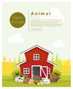 Rural landscape and farm animal background Royalty Free Stock Photo