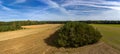 Rural Landscape with Fields, Forests, and Clear Blue Sky Royalty Free Stock Photo