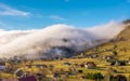 Rural landscape with fog Royalty Free Stock Photo