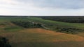 Rural landscape. Green forests and fields. Aerial photography Royalty Free Stock Photo