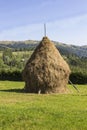 Rural landscape.  Haystack in the meadow Royalty Free Stock Photo