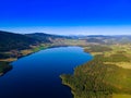 Rural landscape with hills and green meadows Royalty Free Stock Photo