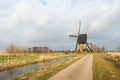 Rural landscape with an historic windmill Royalty Free Stock Photo