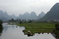 Rural landscape in Langshuo, south-west China Royalty Free Stock Photo