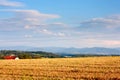 Rural landscape in Moravian-Silesian region in the Czechs republic Royalty Free Stock Photo