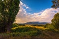 Rural Landscape with mountains and trees