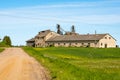 Rural landscape with old farm buildings Royalty Free Stock Photo