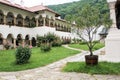 Rural Landscape with old monastery in Romania Royalty Free Stock Photo