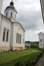 Rural Landscape with old monastery in Romania Royalty Free Stock Photo